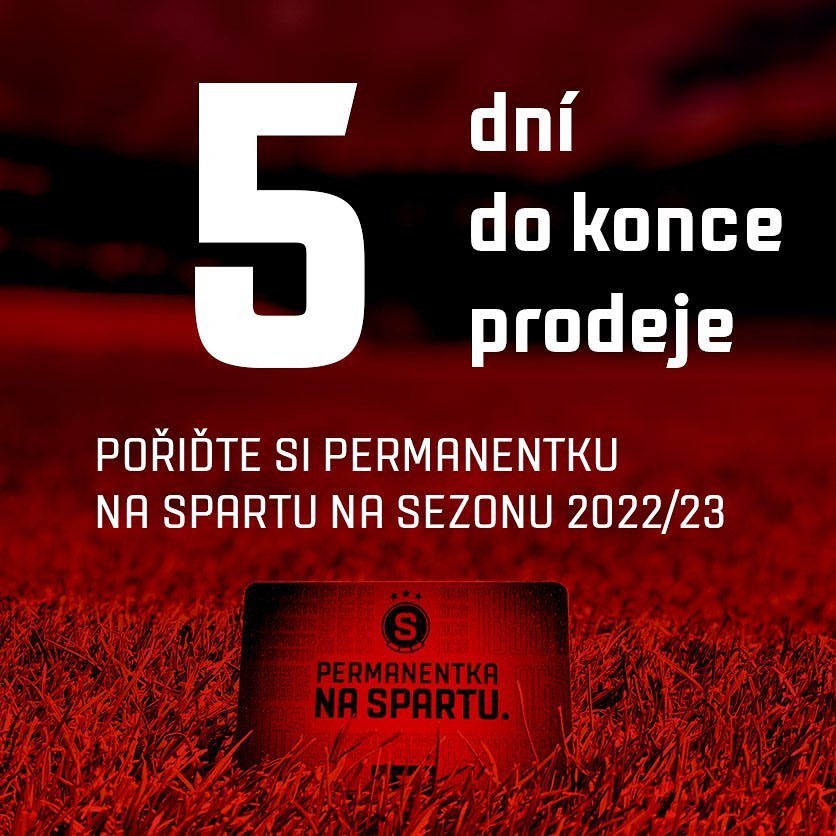 Už jen 5️⃣ dní máte možnost pořídit si permanentku na novou sezonu ? #acsparta